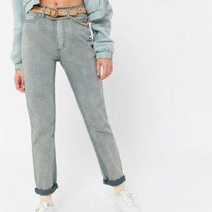 Urban Outfitters green/teal wash denim